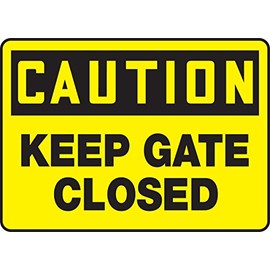 Accuform "Caution Keep Gate Closed" Safety Sign, Aluma-Lite™, 10 x 14 Inches (MABR609XL)