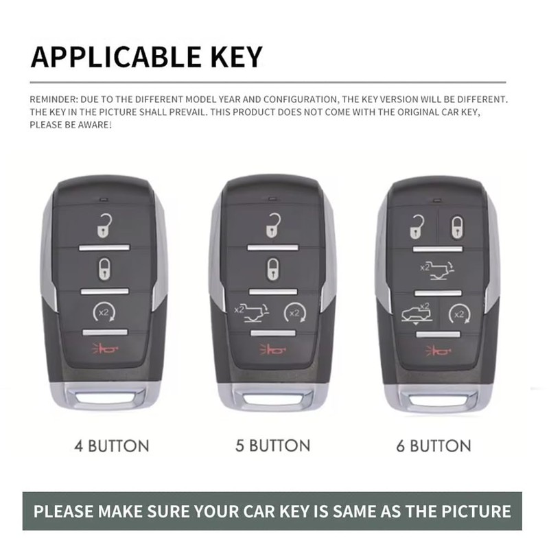 ontto Car key cover fit for Dodge RAM 1500 2500