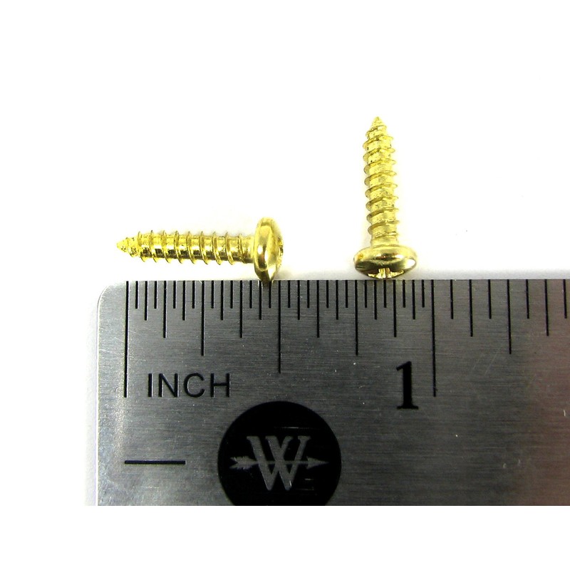 500pc. #4 x 1/2" Brass-Plated Phillips Round-Head Wood Screws