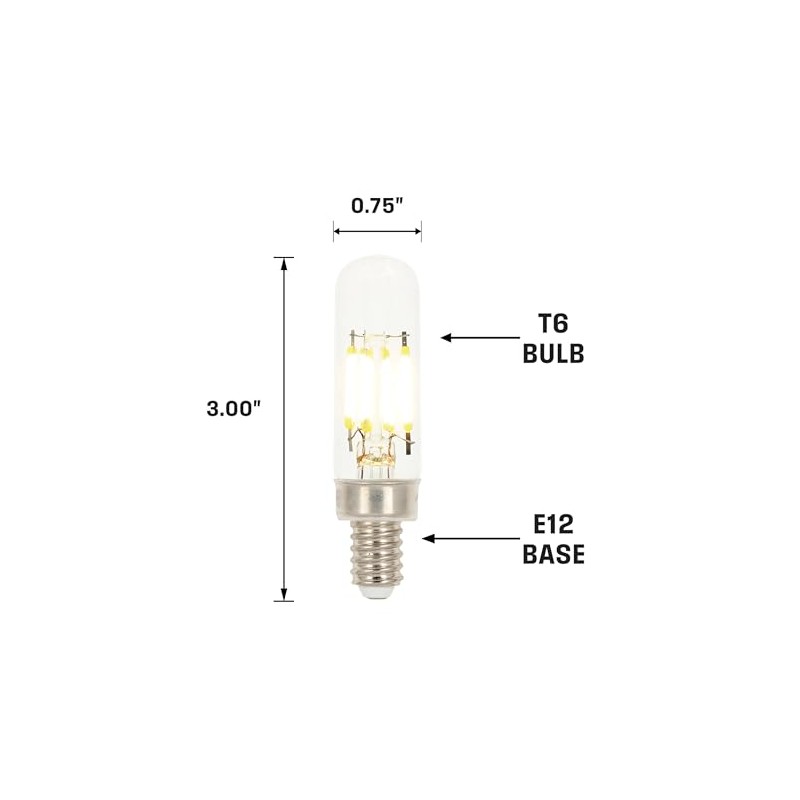 Westinghouse 5158100 2.5 Watt (25 Watt Equivalent) T6 Dimmable Clear