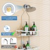 Joqixon Upgraded Extended Length Shower Organizer with Hooks, Rustproof Shampoo