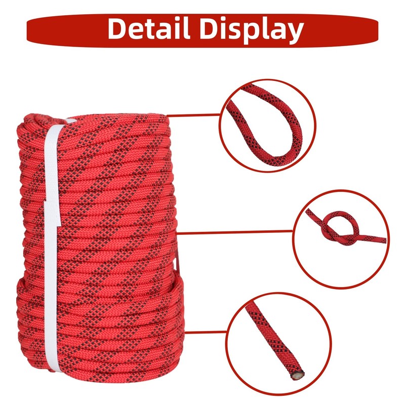 TINVHY 3/8inch 100ft Braided Polyester Arborist Rigging Rope,High Force Polyester