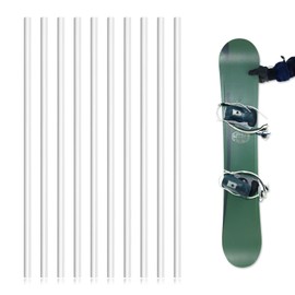 lasuroa Kit per Manutenzione Sci da 10pz, Bastoncini di Riparazione Ptex Snowboard da 6mm Kit di Snowboard Riparazione Bastoncino di Riparazione Sci Snowboard per Proteggere Sci e Snowboard(Bianco)