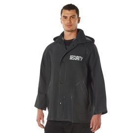Rothco Security Nylon Rain Jacket (US, Alpha, 3X-Large, Regular, Regular, Black)