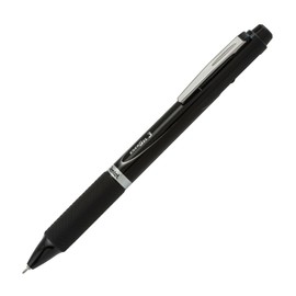 Pentel BLC35A EnerGel 3 Multi-Function, 3-Ink Gel Pen, Black, Blue and Red (0.5mm) Fine Line, Black Barrel (One Pen)
