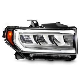 AKKON - Fit 2020-2023 GMC SL | SLE | SLT | Denali [Full LED] Chrome Headlight w/Turn Signal Switchback Running Passenger