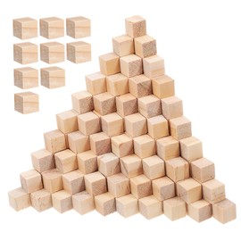 Operitacx 500 Stück Block Holzbauklötze Holzbausteine Rustikale Holzblöcke Stapelbare Holzblöcke Schaumstoffwürfel Gesprächswürfel Pappblöcke unfertige Holzblöcke kleine Holzklötze hölzern
