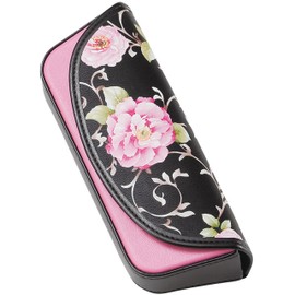 Megan 2142-03 Glamorous Elegant Bag Style Glasses Case, Pink