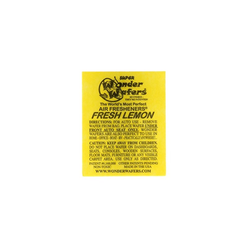 Wonder Wafers 25 CT Individually Wrapped Fresh Lemon Air Fresheners