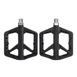 Road/Mountain Bike Pedals 3 Bearings Bicycle Pedals Lightweight Non-Slip Nylon Fiber Bicycle Platform Pedals with Anti-Skid Nails for Road BMX MTB