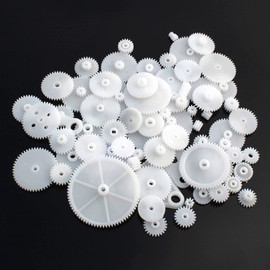 DFsucces Gear Gear Plastic Pack 72pcs Plastic DIY Pulley Set Toy Repair Car Model Pulley Kit