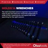 Olsa Tools Wall Mount Wrench Organizer - Rotating Clip Rack