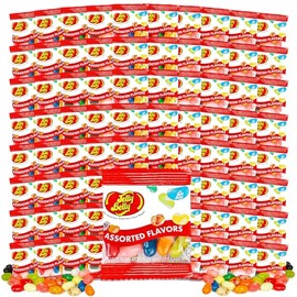 Jelly Belly Individual Packs | 75 PACK | Mini Bags of assorted Jelly Beans | 75 bags of 0.35oz | Assorted Flavors