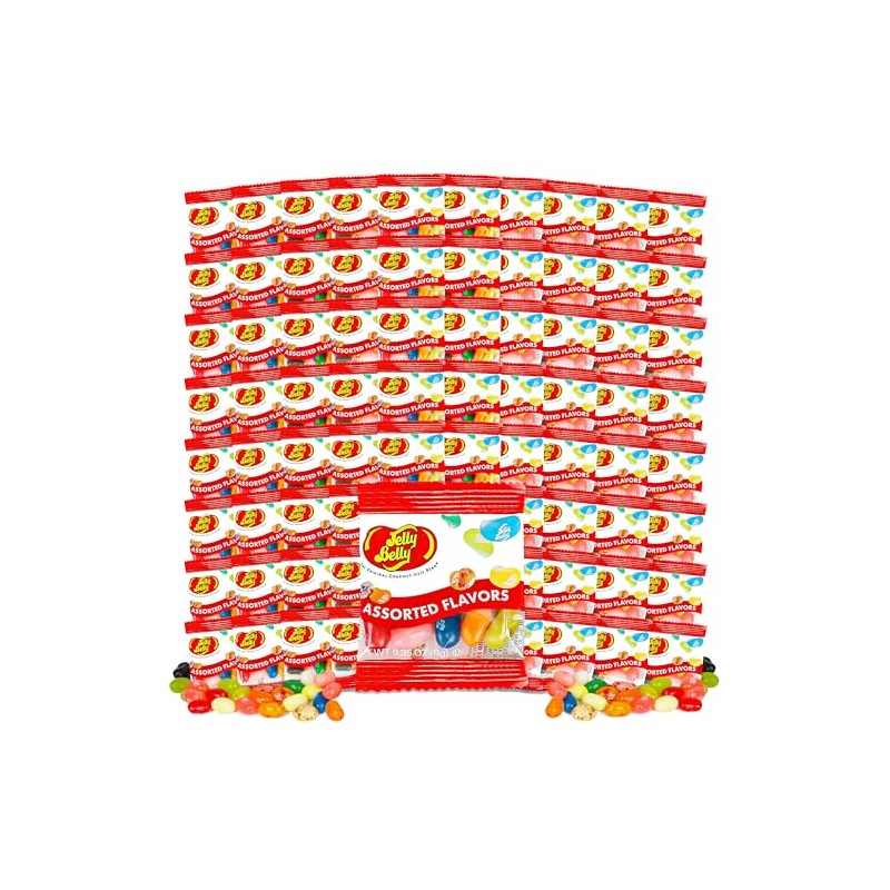 75 Pack Mini Jelly Bean Individual Packs, 0.35oz Each, Assorted