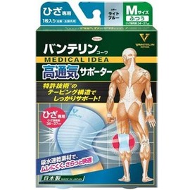 Kowa Bantelin Supporter, High Ventilation Type, For Knees, Regular Size, Light Blue, Left and Right Use, 1 Piece x 3 Piece Set