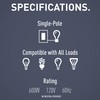 Legrand radiant RRW600UTC 600W Occupancy Motion Sensor Light Switch, 180