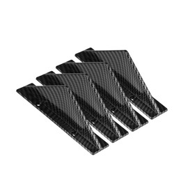 Hihaha 4pcs Black Straight Car Rear Lower Bumper Splitter Lip Wing Diffuser Shark Fin Spoiler Universal with Screw for Car SUV Durable Material