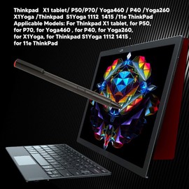 Stylus Pen, para Thinkpad S3 Yoga, para X1 Yoga para Miix4, MIIX 5, MIIX5 Pro Tablet, Sensor de Presión 2048, Lápiz Digital de Aleación de Aluminio, Ergonómico Ligero