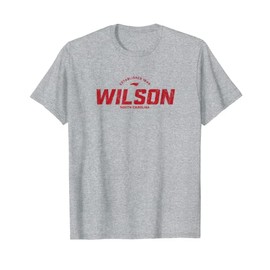 Wilson North Carolina NC Sporty Red Sports Logo T-Shirt, gray, s