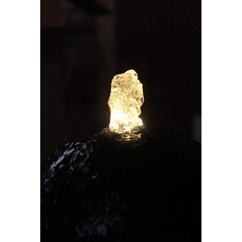 Set of 3 LED source stone lighting, warm white, 12