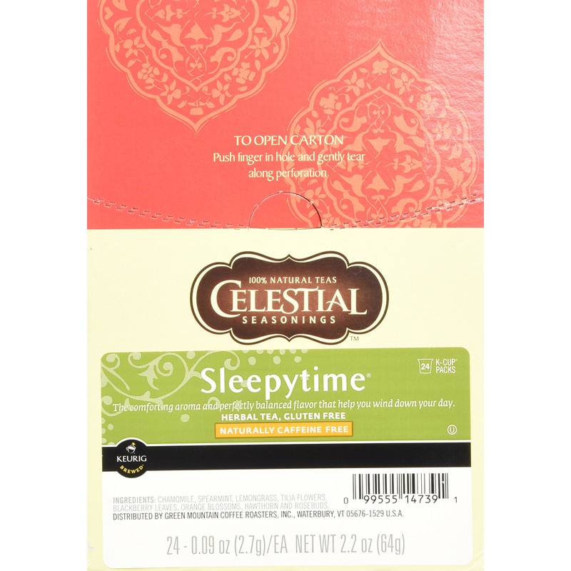 Celestial Seasonings Sleepytime Herbal Tea, K-Cup Portion Pack for Keurig