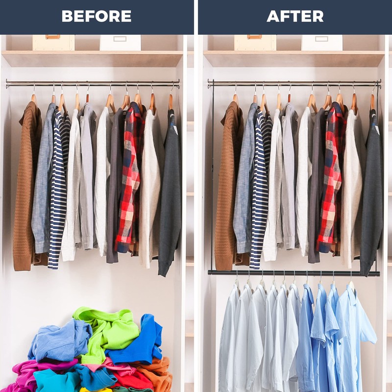 STO STO 1 Pack Closet Hanging Rod, Length and Height