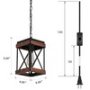 Fivess Lighting Rustic Farmhouse Plug in Pendant Light with 15ft