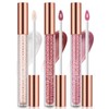 LANGMANNI 3Pcs Hyaluronic Acid Lip Gloss Set,Hydrate & High Shine
