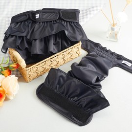 Reusable Dog Diapers Female Medium Washable, Premium Doggie Diaper for Dogs, Pack of 3, Highly Absorbent Dog Diaper for Heat, Incontinence and Puppy Training(M)