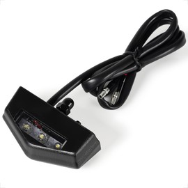 evermotor Number Plate Light High Quality 12 V 3 LEDs E4 E-Approved Mini Number Plate Light for Motorcycle Car Quad ATV Black Waterproof IP67