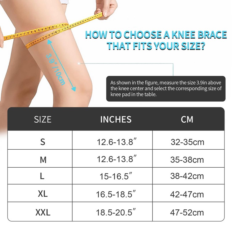 Knee Brace 2 Pack Knee Support for Men Women Elastic