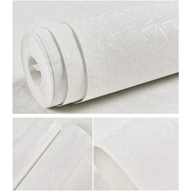 Abyssaly White Wallpaper Peel and Stick Wallpaper Self Adhesive Embossed White Contact Paper Removable Kitchen Wallpaper Vinyl Film Textured Wallpaper Cabinet Shelf Paper 17.71" x 393.7"