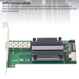 10GB Ethernet NIC Card, M.2 B+M Key SFP+, High Speed Data Transmission, Interrupt Throttle Control, IEEE 802.3, for Freebsd, ESXi