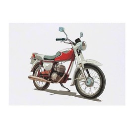 Large 'Red and White Motorbike' Temporary Tattoo (TO00073035)