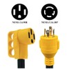RV Generator Power Adapter-30Amp Male 4 Prong Plug to 50