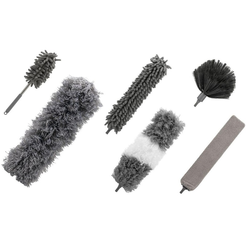 Feather Duster (7 Pcs) - High Ceiling Duster Cleaning Kit