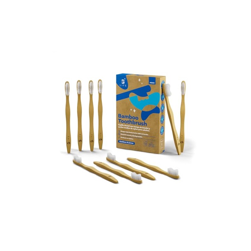 B Life Cepillos De Dientes De Bambú | Kit Con