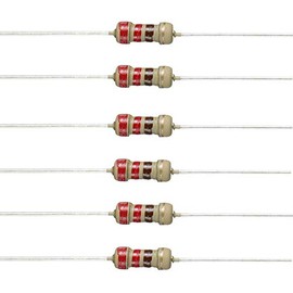 BOJACK 220 Ohm Resistors 1/2 W ±5% Carbon Film Single Resistor (Pack of 200 pcs)