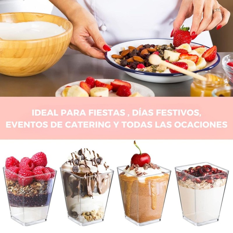 U Chef Set de 50 Tazas de Postre con Tapas,
