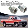 2 Pcs Turbo Oil Feed Line Connector Joint Turbine Supply