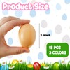 18 PCS 3 Colors Wooden Fake Chicken Eggs,Wood Nest Egg