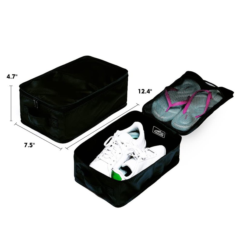 JJ POWER Travel Shoe Bags, Foldable Waterproof Shoe Pouches Organizer-Double
