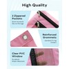 ASBEFORE Pink Pencil Pouch for 3 Ring Binder - Zipper