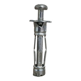 Classic Metal Fixing Expanding Metal Anchor for Plasterboard, Dry partitions, Hollow Brick, Other Hollow Materials up to 45mm Thick, Weight up to 25kg, 8mm x 33mm Anchor, M4 x 40mm Screw (Pack of 4)