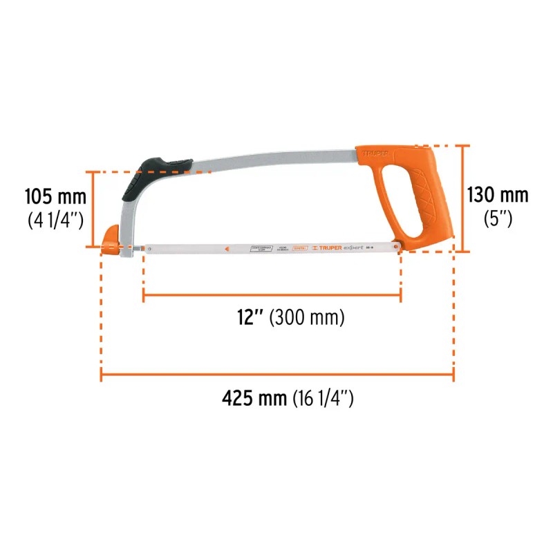 Arco Profesional Tubular Para Segueta 12', Truper, 10234