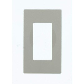 Leviton 1-Gang Decora Plus Screwless Wall Plate, 80301-SGY, Gray