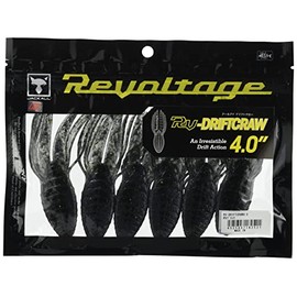 JACKALL Worm RV-Drift Craw, 4.0", RV Black