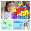 PicassoTiles 100 Piece Set 100pcs Magnet Building Tiles Clear Magnetic