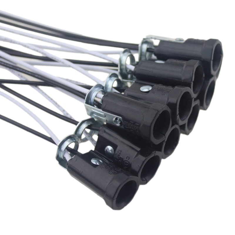 Rextin 10pcs E12 Light Socket adapter Candelabra Base Screw In