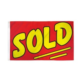 FI 3x5 Sold Poly Flag Banner Brass Grommets